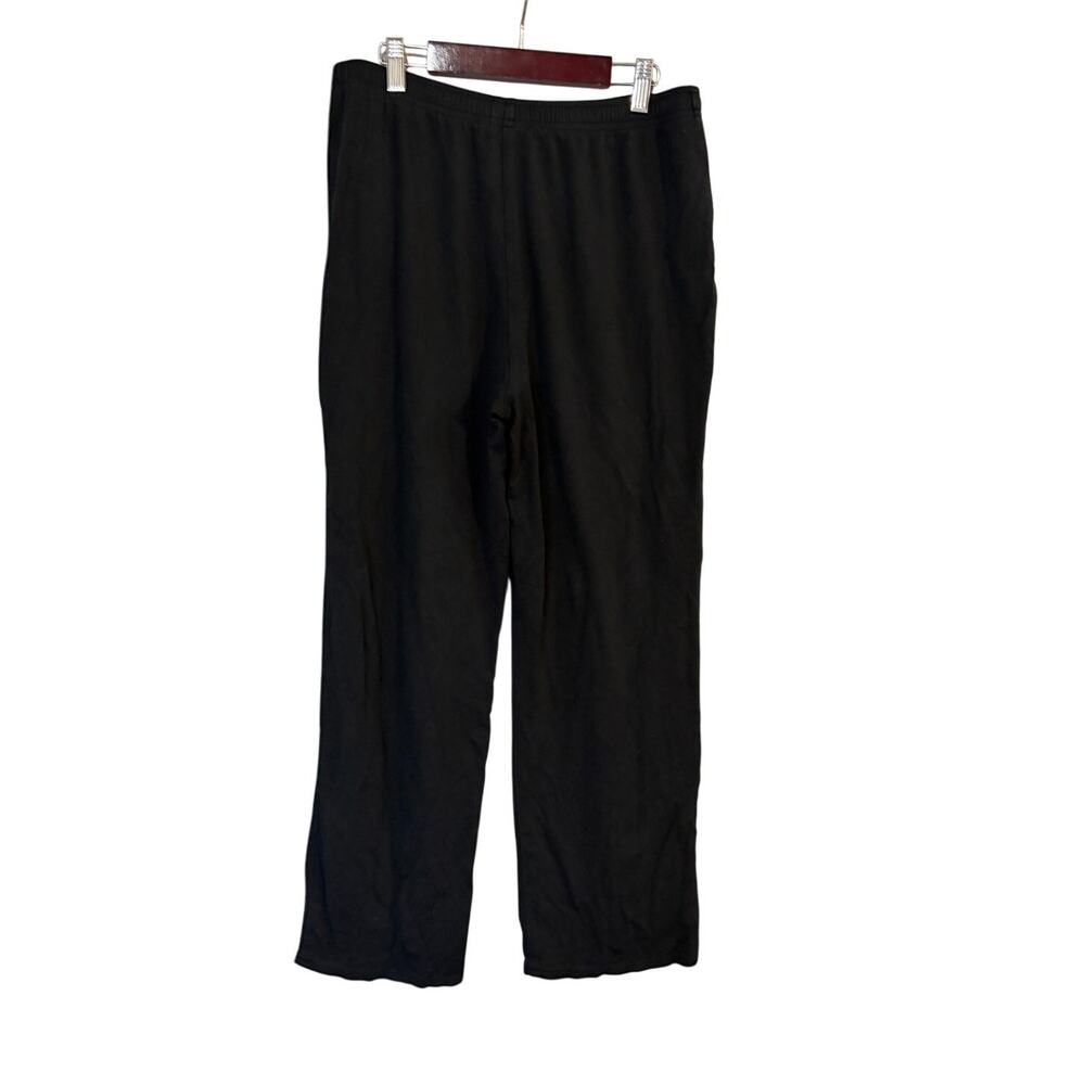 St. John Spa Womens Size Small Black Knit Pull On Zip Pockets Lounge Pants